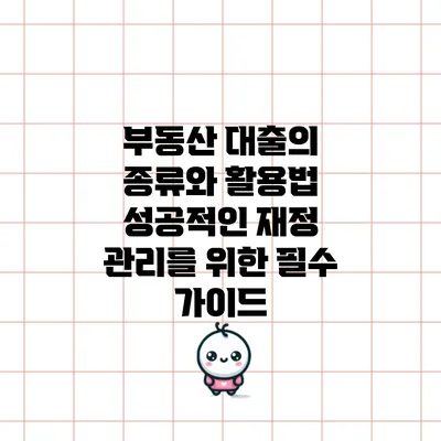 부동산 대출의 종류와 활용법: 성공적인 재정 관리를 위한 필수 가이드