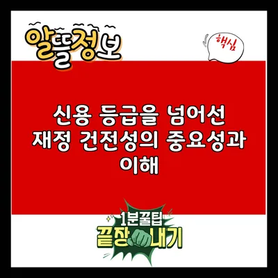 신용 등급을 넘어선 재정 건전성의 중요성과 이해