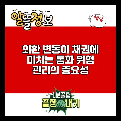 외환 변동이 채권에 미치는 통화 위험 관리의 중요성