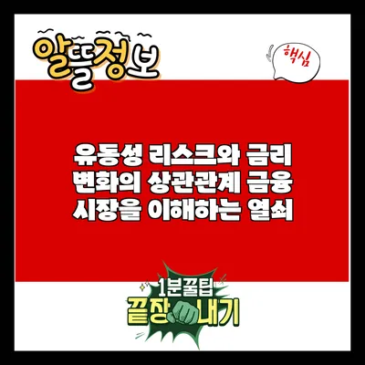 유동성 리스크와 금리 변화의 상관관계: 금융 시장을 이해하는 열쇠
