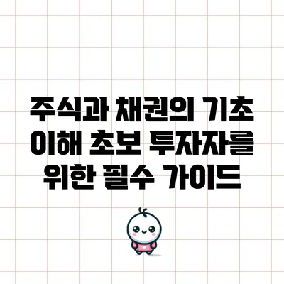 주식과 채권의 기초 이해: 초보 투자자를 위한 필수 가이드