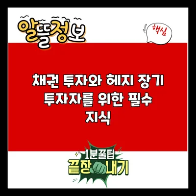 채권 투자와 헤지: 장기 투자자를 위한 필수 지식