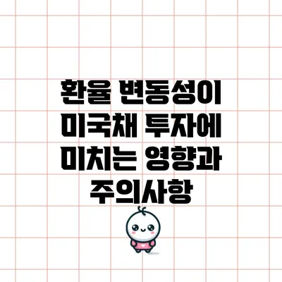환율 변동성이 미국채 투자에 미치는 영향과 주의사항