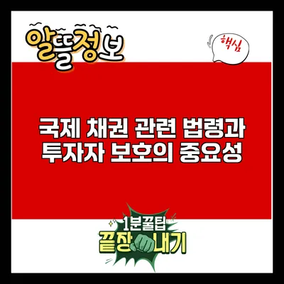 국제 채권 관련 법령과 투자자 보호의 중요성
