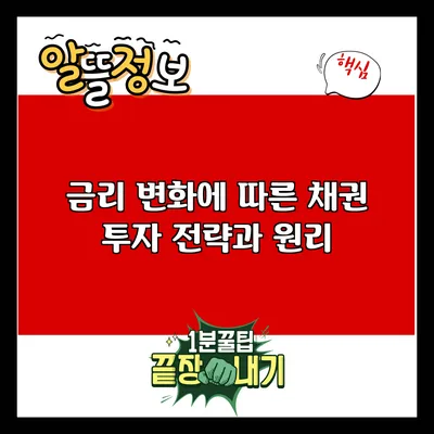 금리 변화에 따른 채권 투자 전략과 원리