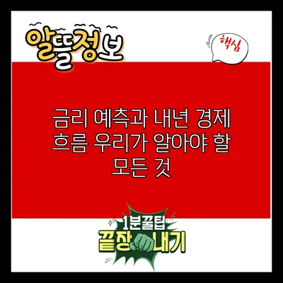 금리 예측과 내년 경제 흐름: 우리가 알아야 할 모든 것