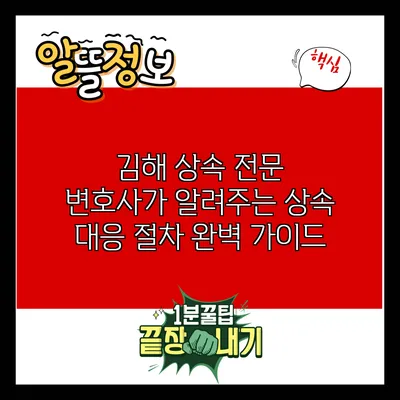 김해 상속 전문 변호사가 알려주는 상속 대응 절차 완벽 가이드