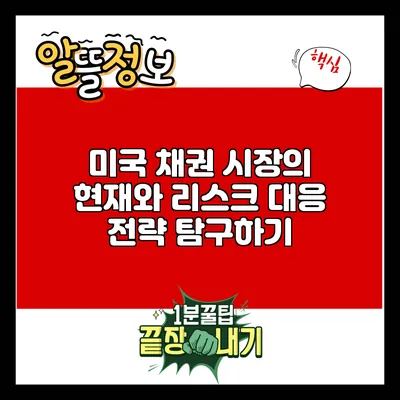 미국 채권 시장의 현재와 리스크 대응 전략 탐구하기