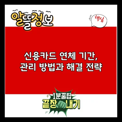신용카드 연체 기간, 관리 방법과 해결 전략