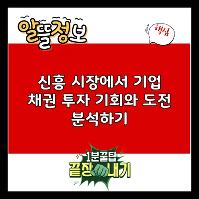 신흥 시장에서 기업 채권 투자: 기회와 도전 분석하기