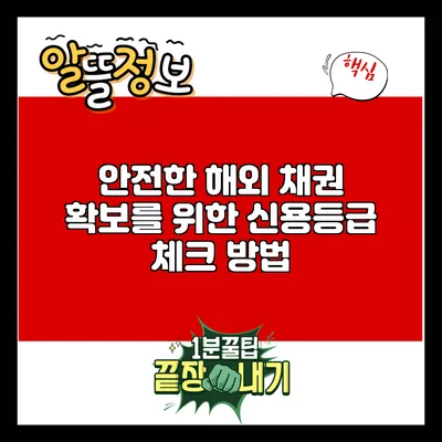 안전한 해외 채권 확보를 위한 신용등급 체크 방법