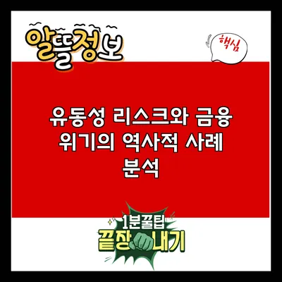 유동성 리스크와 금융 위기의 역사적 사례 분석