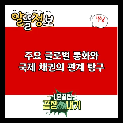 주요 글로벌 통화와 국제 채권의 관계 탐구