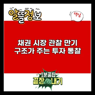 채권 시장 관찰: 만기 구조가 주는 투자 통찰